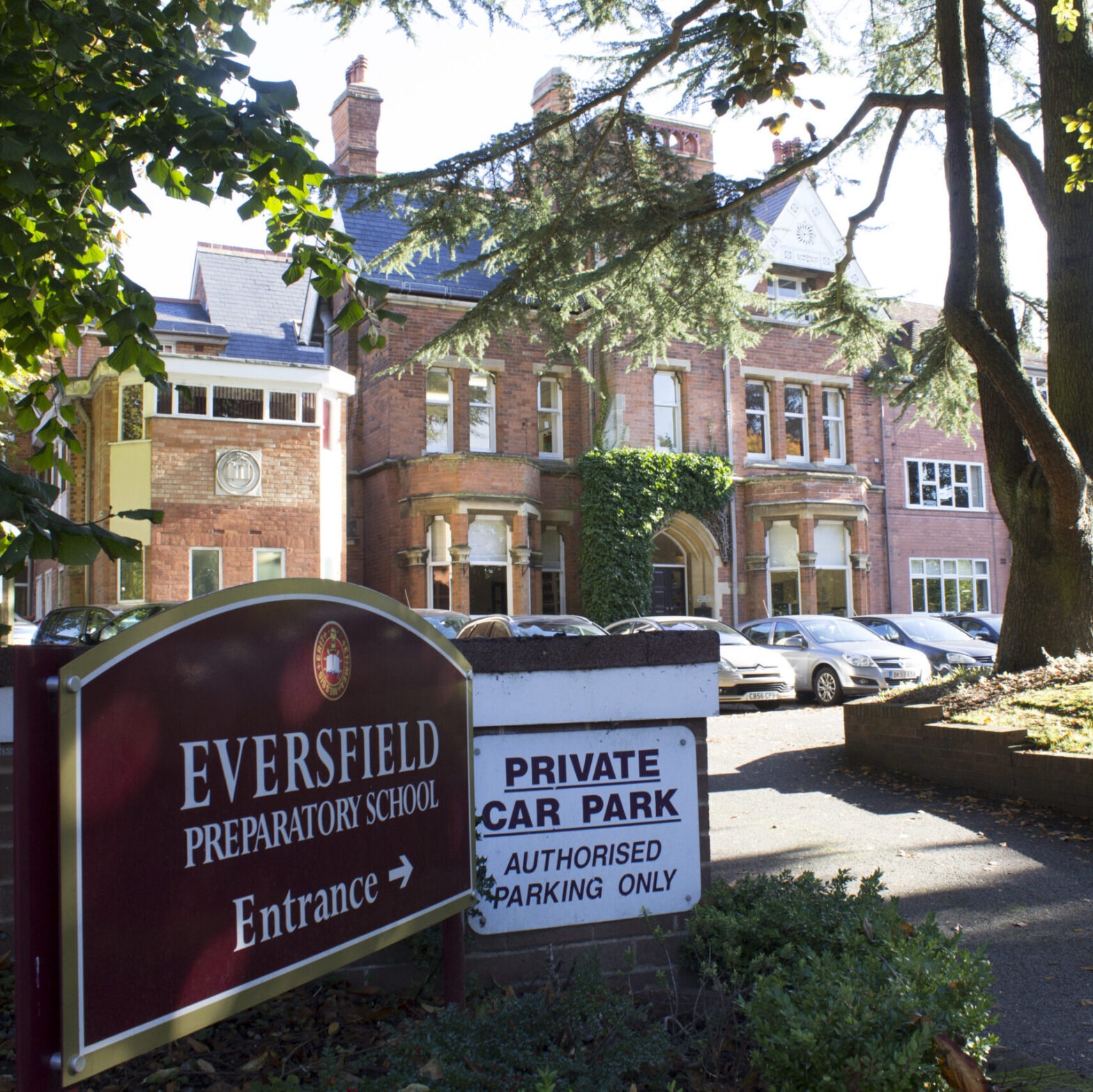 Tamlite Eversfield Preparatory School Solihull building exterior with signage