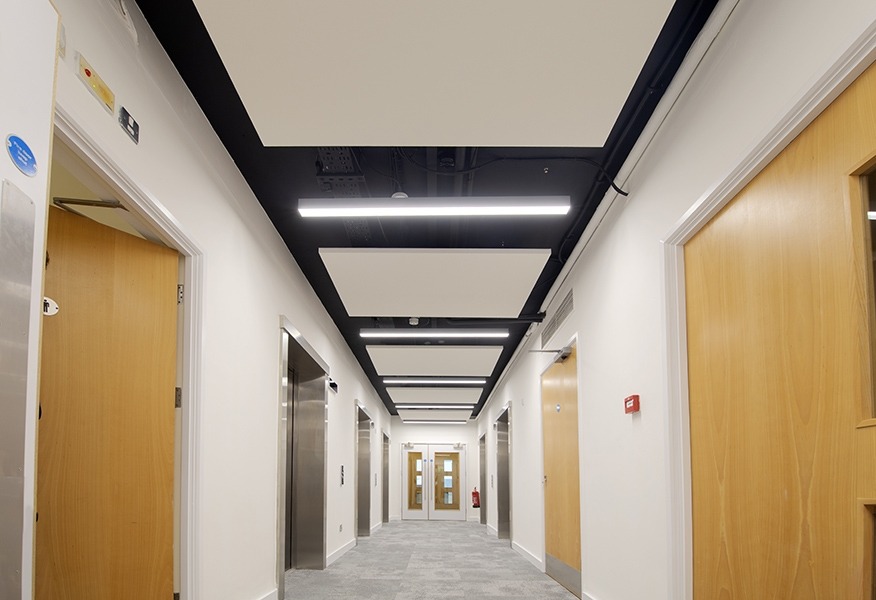 Tamlite Capital Tower Cardiff hallway LED lighting