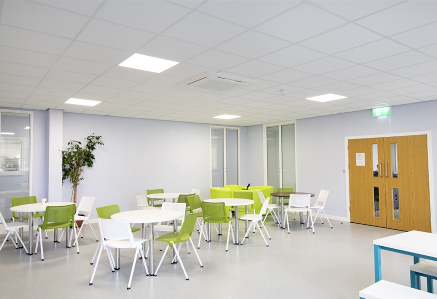 Tamlite LCA Group Hawarden dining area LED lighting