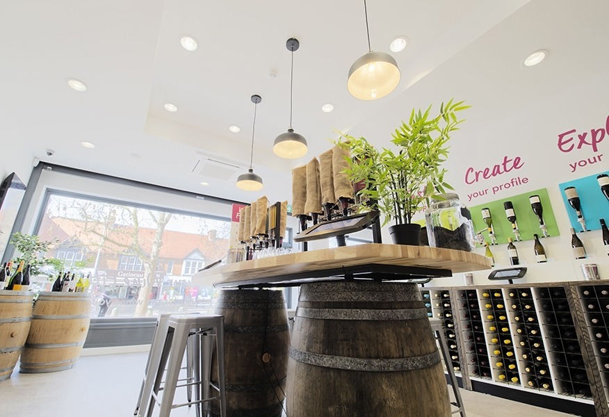 Tamlite Majestic Wines Summertown wine display LED lighting