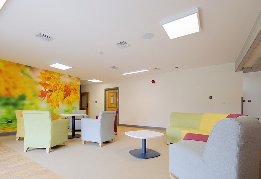 Tamlite Maple Leaf Centre Solihull seating area LED lighting