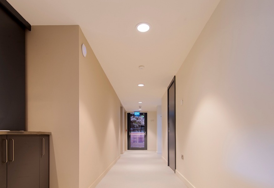 Tamlite Monifieth Parish Church Dundee corridor emergency exit LED lighting