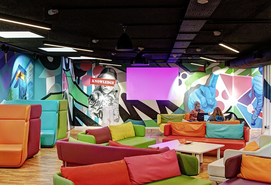 Tamlite Dublin City University communal area LED lighting