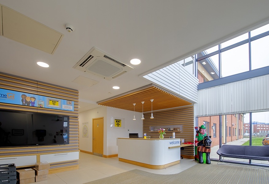 Tamlite Homelet Lincoln reception area LED lighting