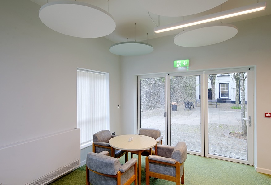 Tamlite Palmer Centre Chepstow dining area emergency exit LED lighting