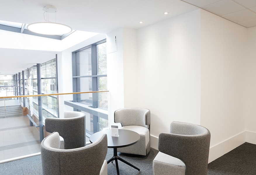Tamlite Registers of Scotland Edinburgh seating area LED lighting upper floor