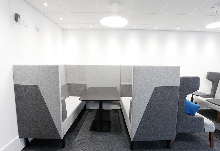 Tamlite Registers of Scotland Edinburgh seating area booth LED lighting