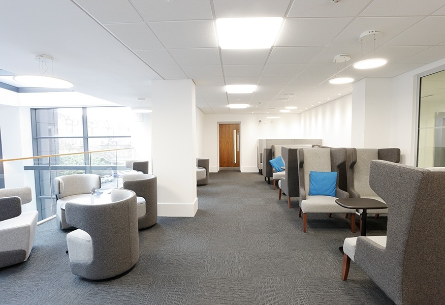 Tamlite Registers of Scotland Edinburgh seating area LED lighting