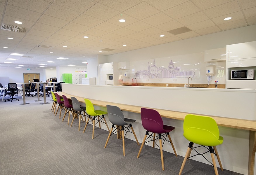 Tamlite Sandwell Council House Oldbury kitchen area LED lighting