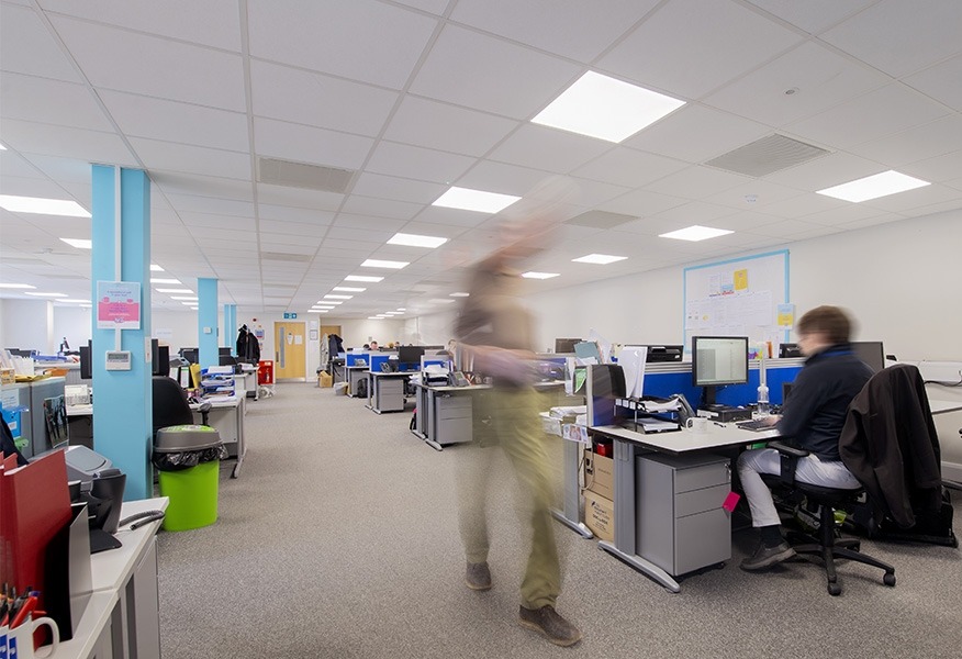 Tamlite South East Water open office area LED lighting