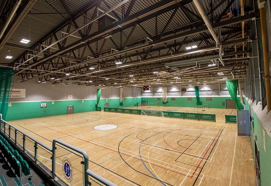 Tamlite Stoke Mandeville Stadium Aylesbury sports hall LED lighting
