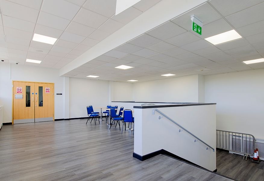 Tamlite Stoke Mandeville Stadium Aylesbury stairway communal area LED lighting
