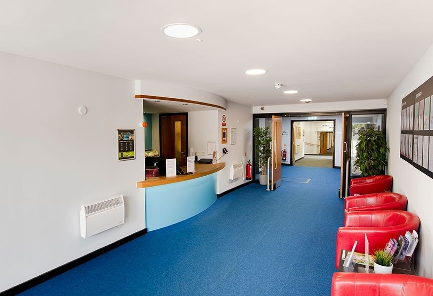 Tamlite Stoke Mandeville Stadium Aylesbury reception area LED lighting