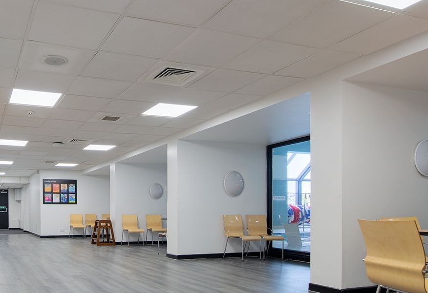 Tamlite Stoke Mandeville Stadium Aylesbury seating area LED lighting