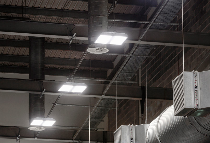 Tamlite Ricoh Arena Coventry EXPO sports hall LED lighting