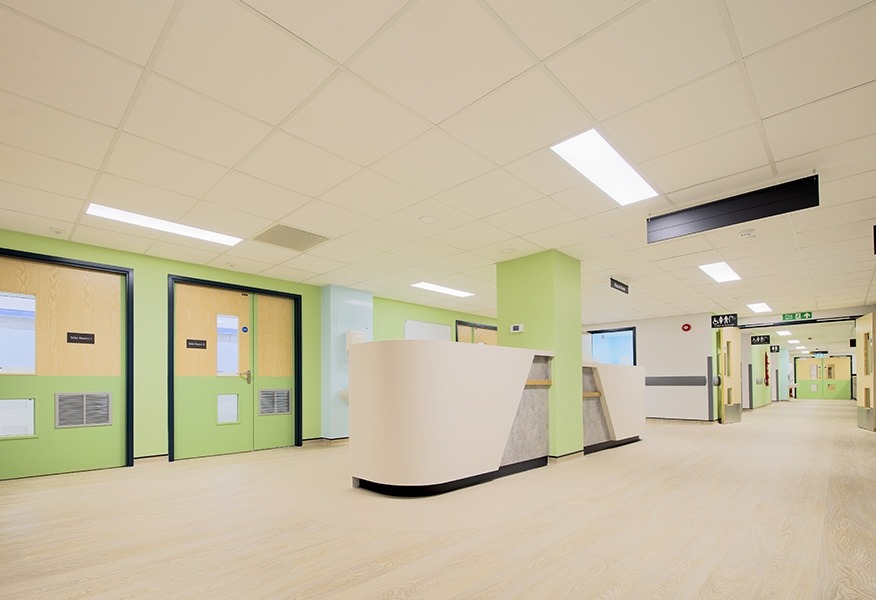 Tamlite Crawley Hospital nurse station LED lighting