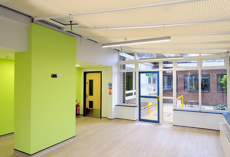 Tamlite Crawley Hospital emergency exit LED lighting