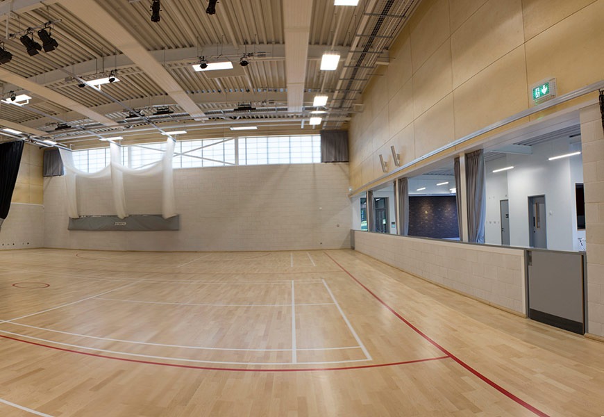 Tamlite Eversfield Preparatory School Solihull sports hall LED lighting