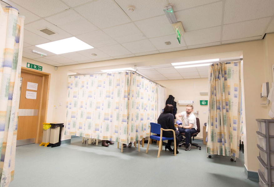Tamlite Leominster Community Hospital cubicle area emergency LED lighting
