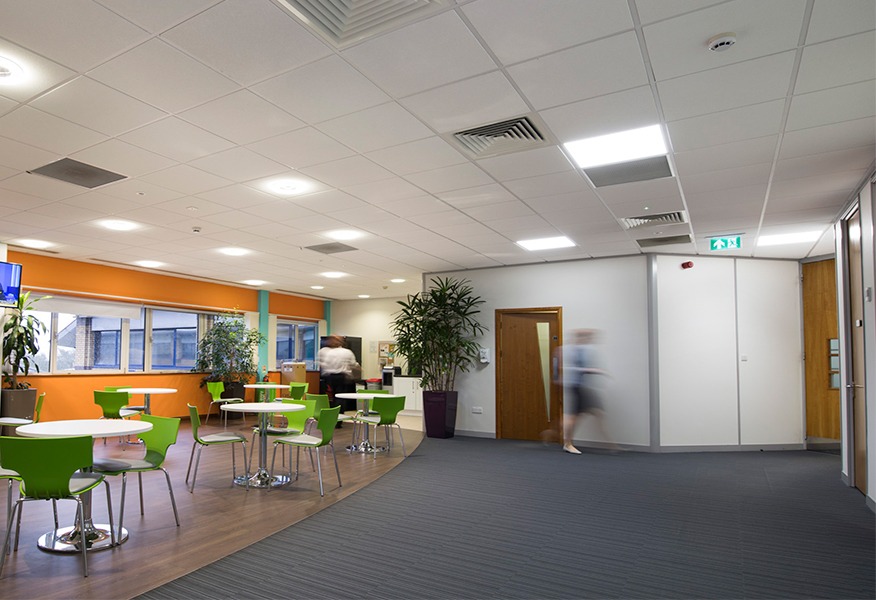 Tamlite Celesio UK Coventry communal area emergency LED lighting
