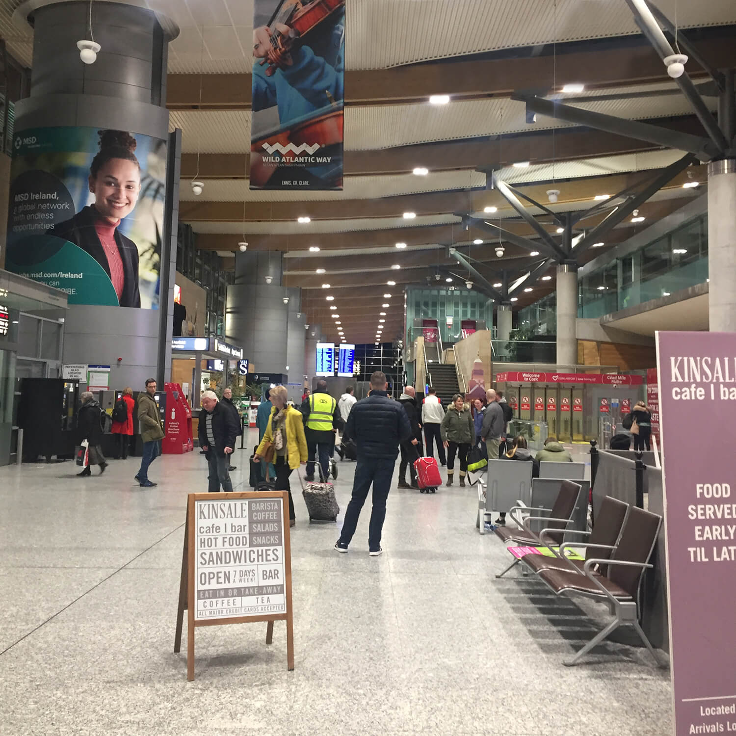 Tamlite Cork Airport County Cork case study seating area LED lighting