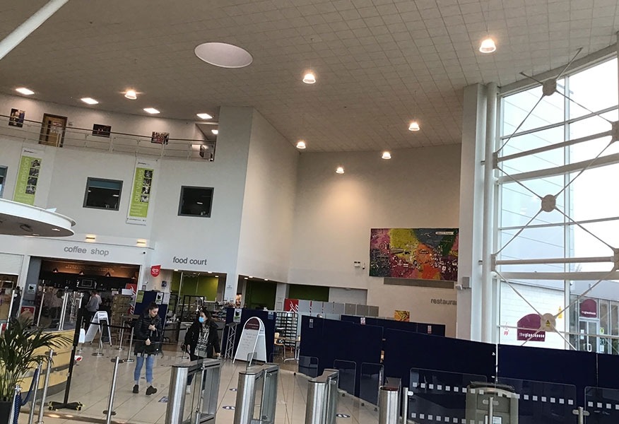 Tamlite Darlington College dining communal area LED lighting