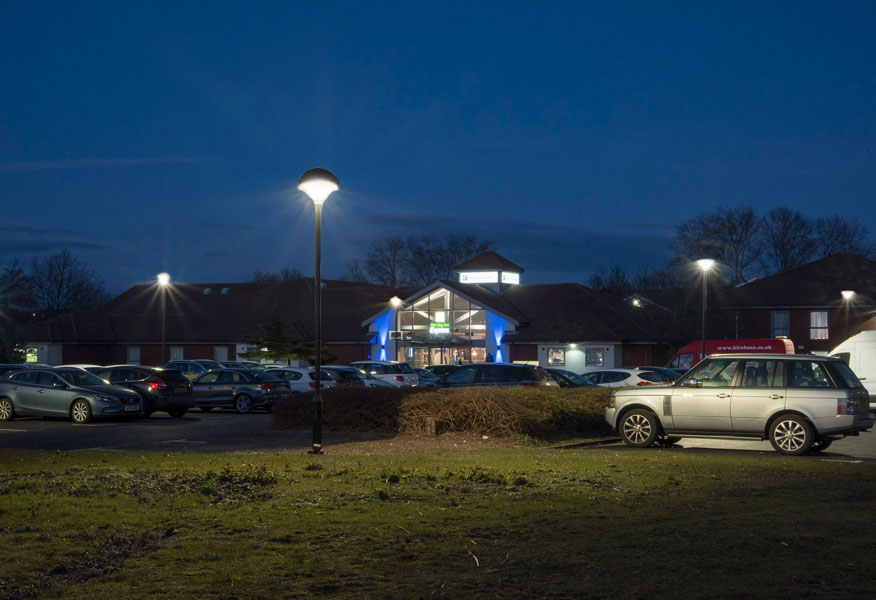 Tamlite Holiday Inn Express Portsmouth North car park outdoor LED lighting
