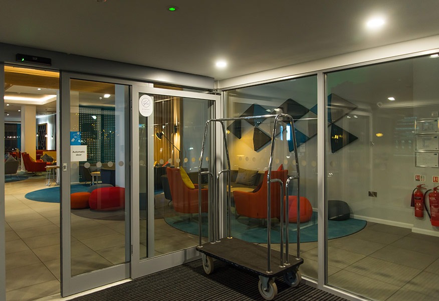 Tamlite Holiday Inn Express Portsmouth North entrance area LED lighting