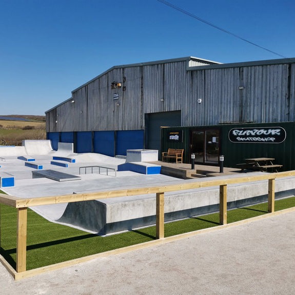 Tamlite Mount Hawke Skatepark Truro Case Study building exterior
