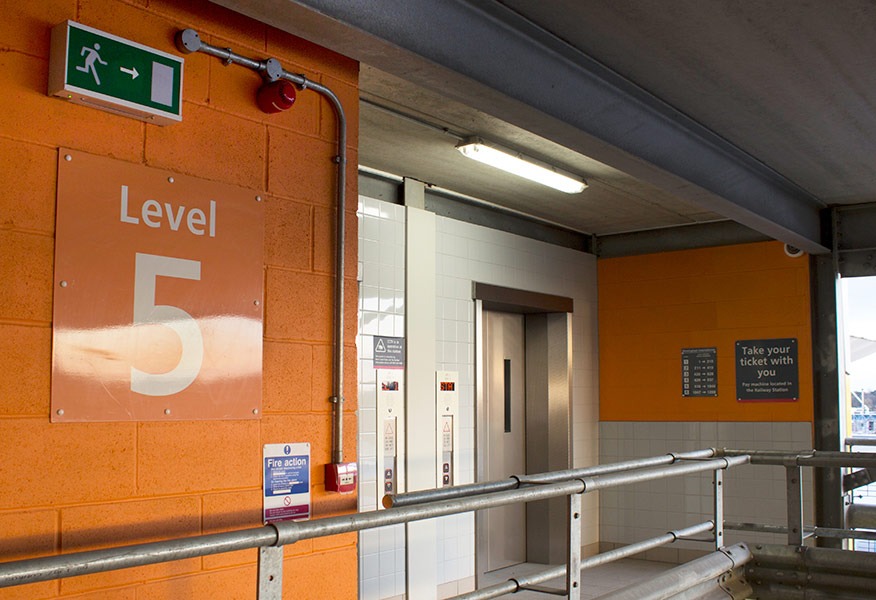 Tamlite Network Rail car park emergency exit LED lighting
