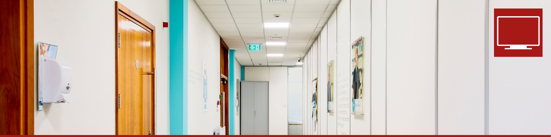 Tamlite Lighting for Emergency office LED lighting header with red icon