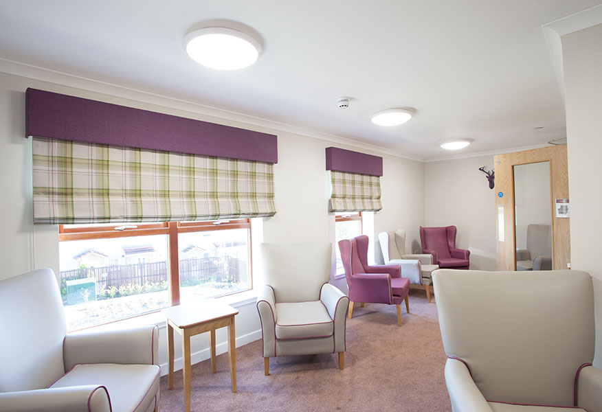 Tamlite Rosehall Care Home seating area LED lighting
