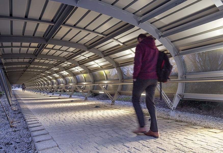 Tamlite Toyota HQ Epsom pathway outdoor tunnel LED lighting