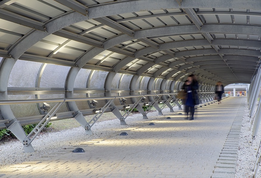 Tamlite Toyota HQ Epsom outdoor pathway tunnel LED lighting