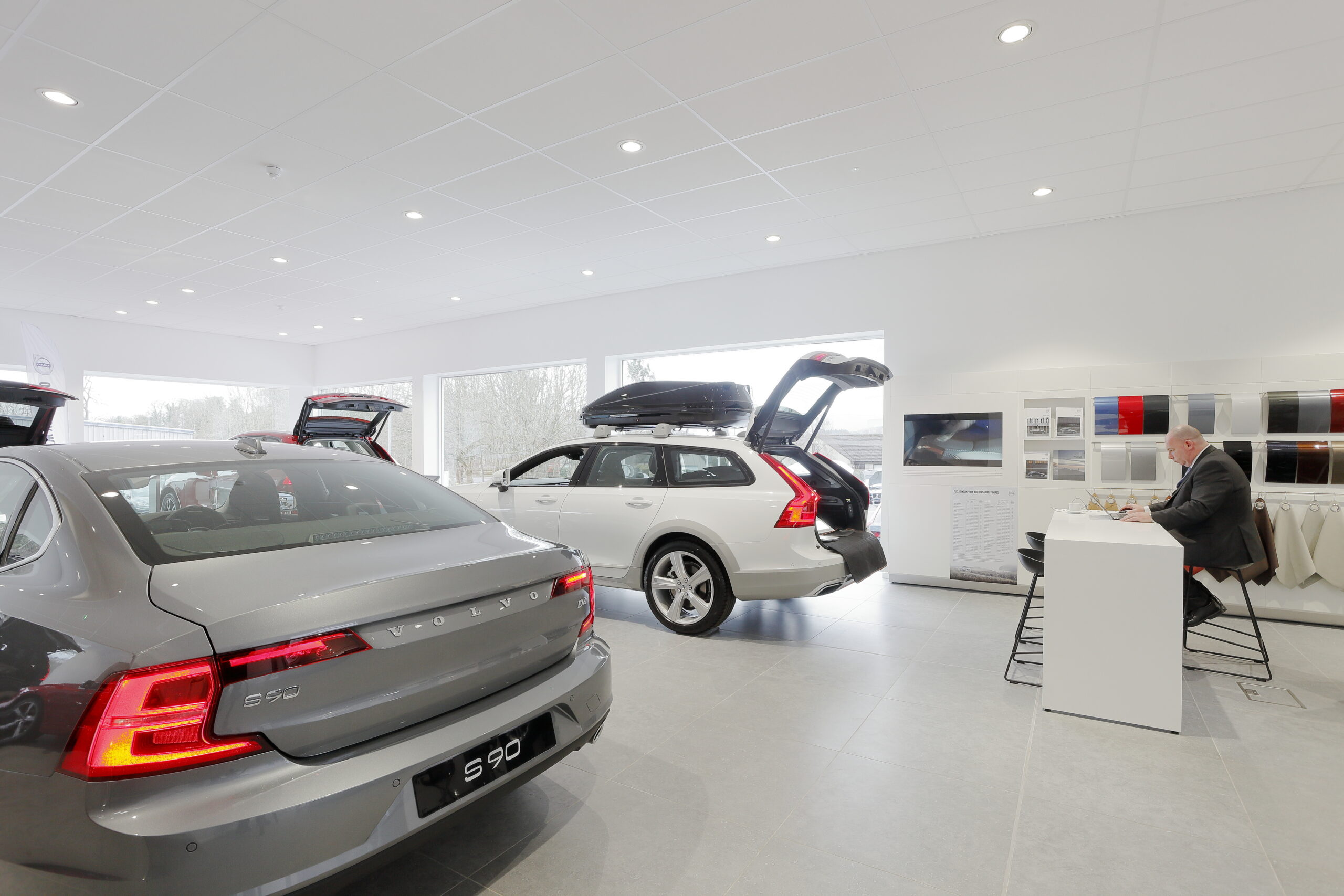 Tamlite Clelands Group showroom LED downlights