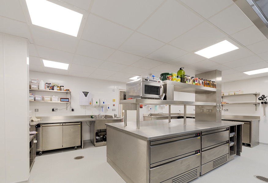 Tamlite National Memorial Arboretum Tamworth industrial kitchen area LED lighting