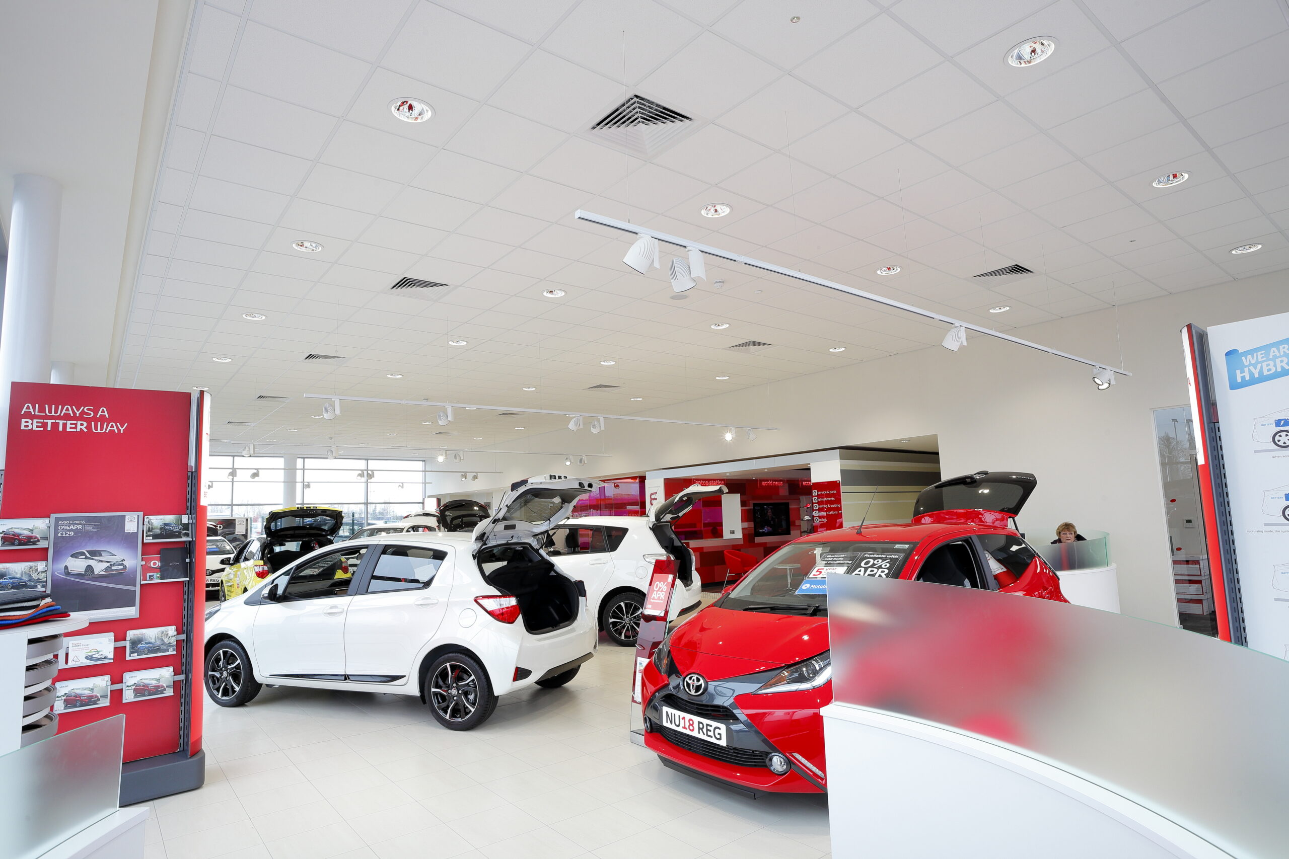 Tamlite RMB Toyota Darlington showroom lighting displays