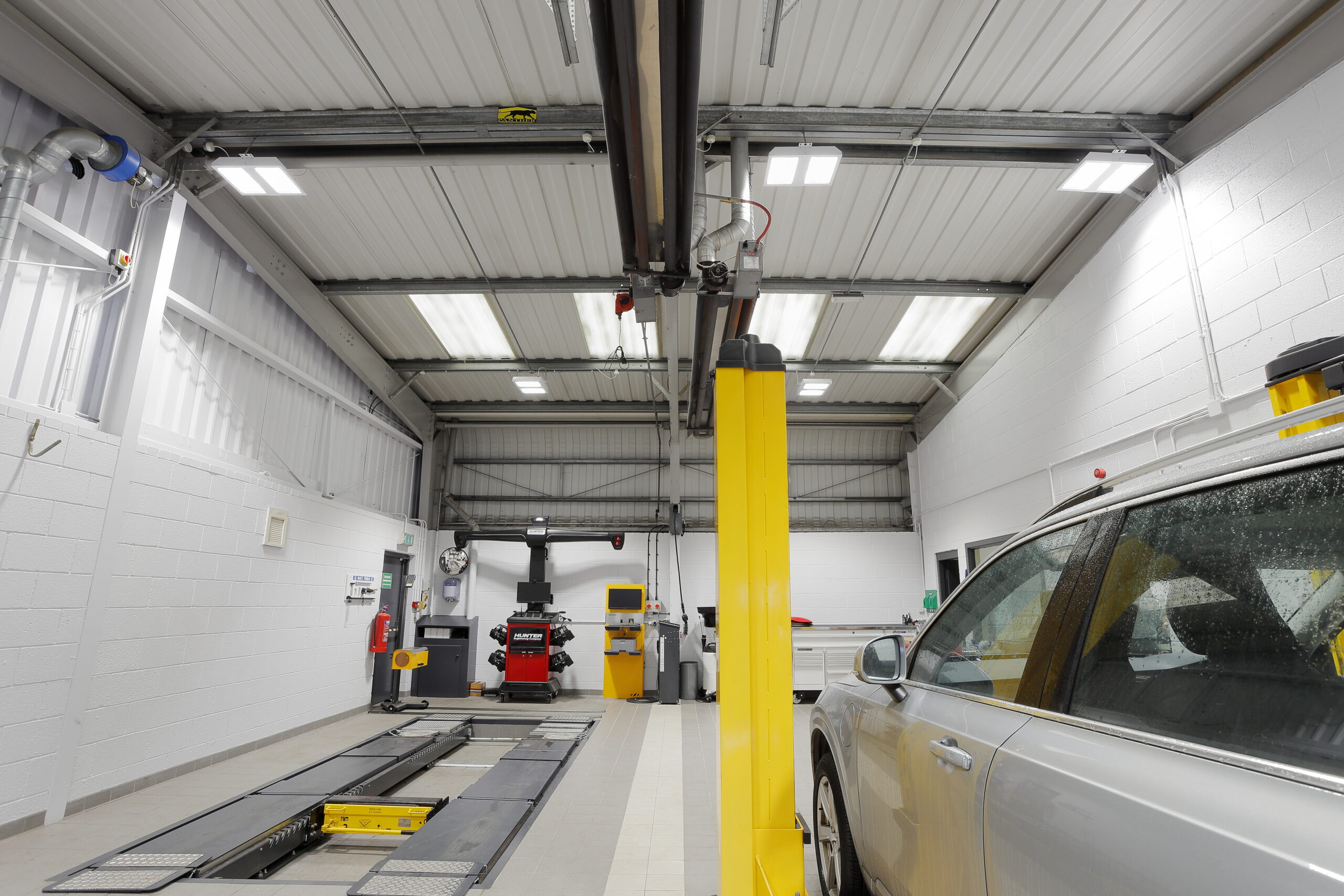 Tamlite Galashiels Volvo EXPO garage lighting