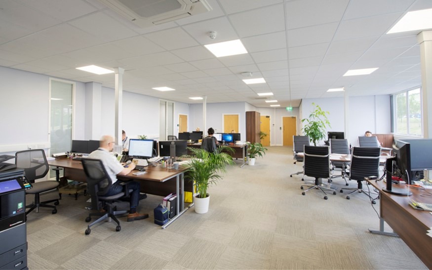 Tamlite case study sustainable lighting office