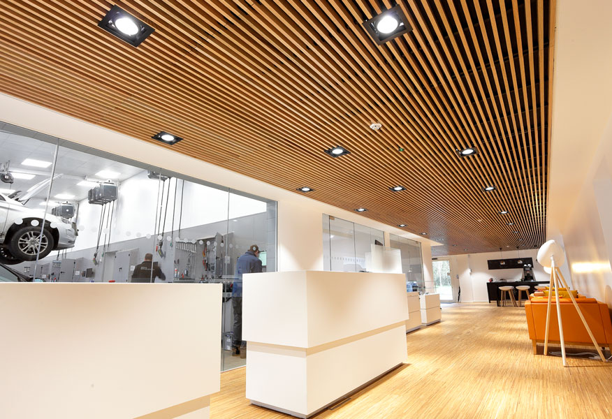 Tamlite Galashiels Volvo showroom LED lighting