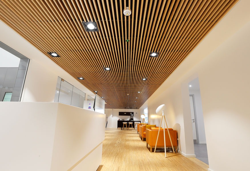 Tamlite Galashiels Volvo reception area LED lighting