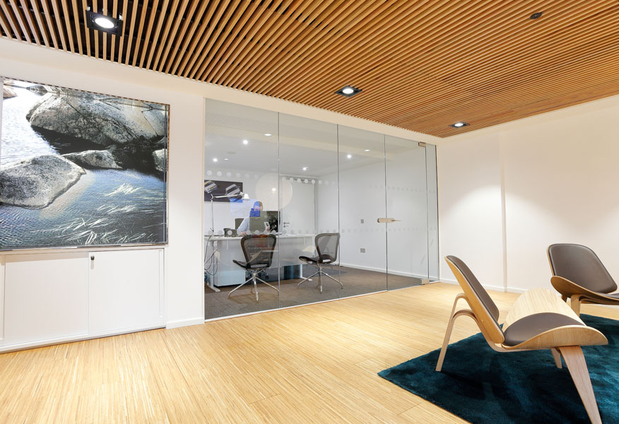 Tamlite Galashiels Volvo office LED lighting