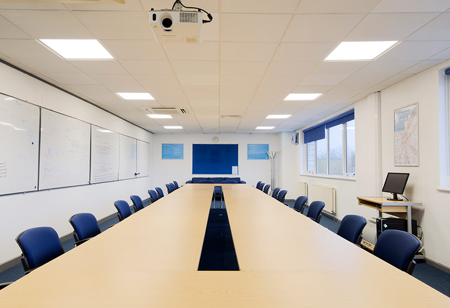 Tamlite ThyssenKrupp Aerospace meeting room office lighting