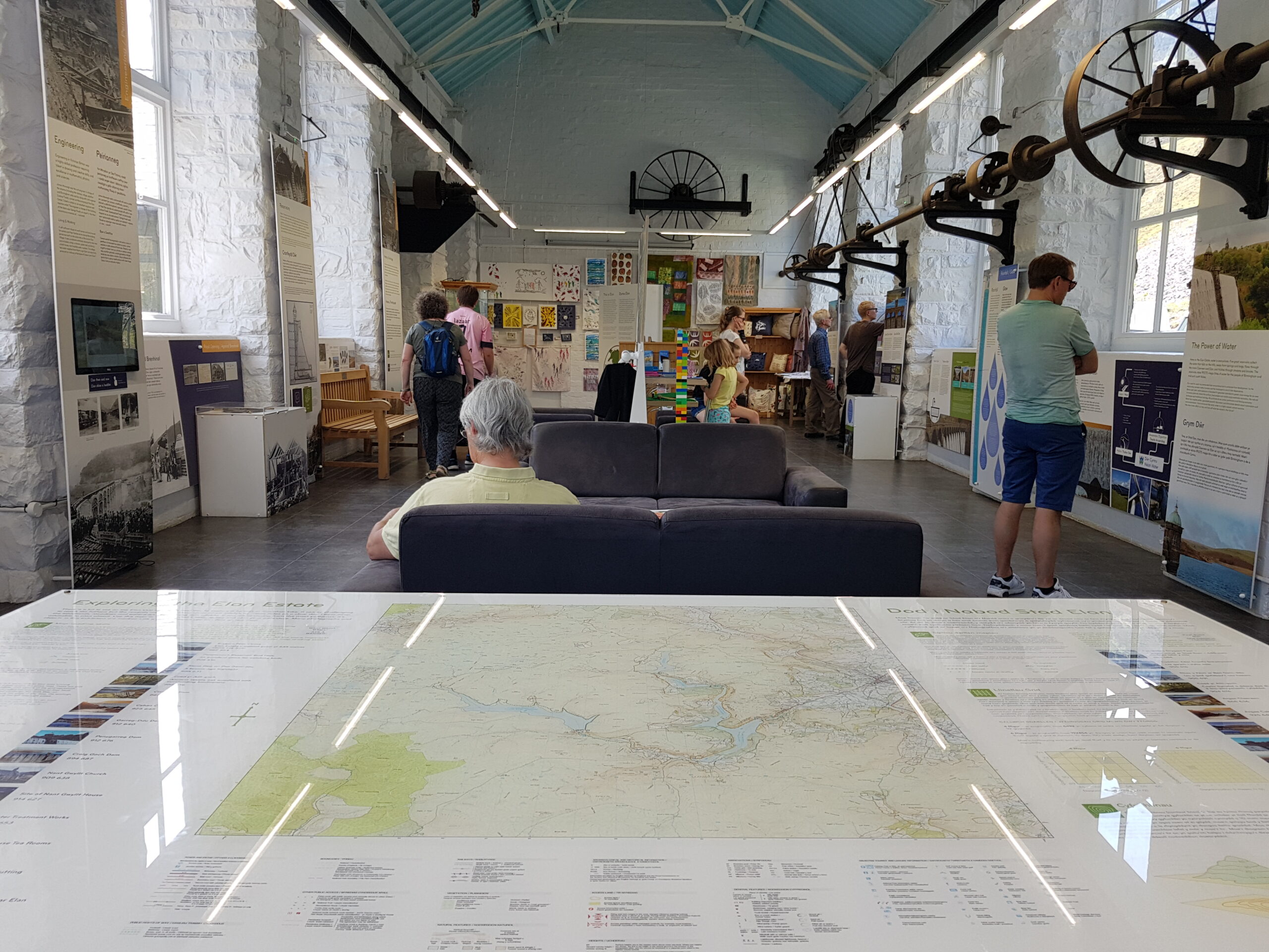 Tamlite Elan Valley Visitor Centre display lighting and communal area
