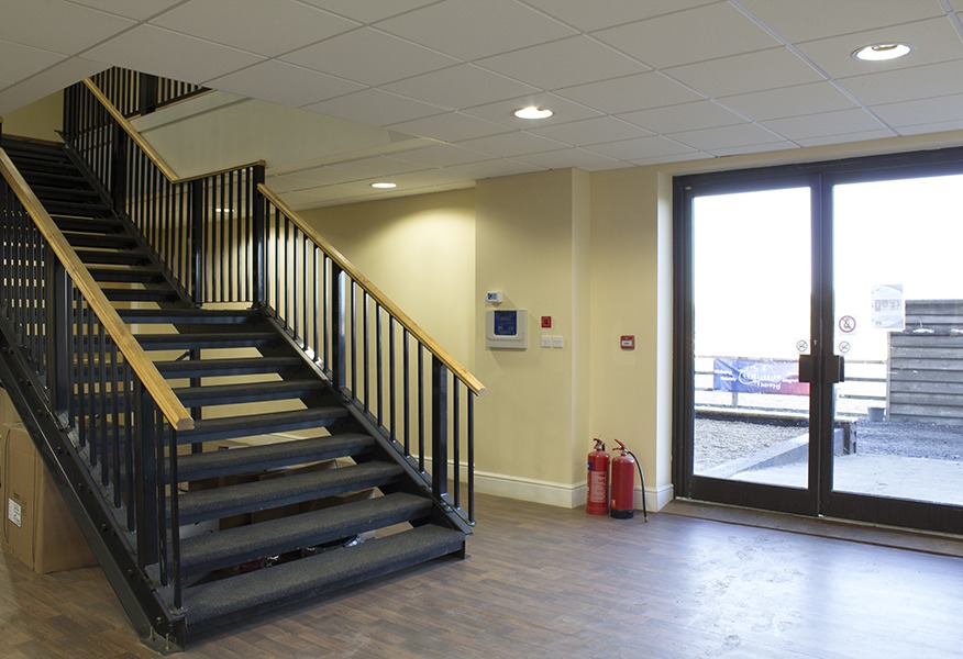 Tamlite Bury Farm stairway entrance lighting
