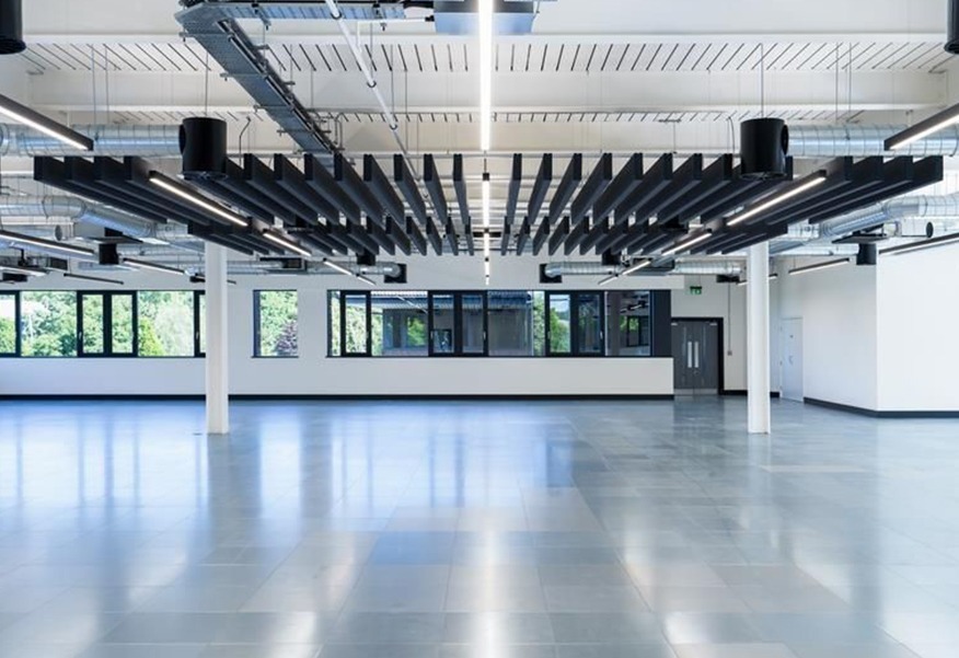 Tamlite Croxley Park Watford open space linear system lighting