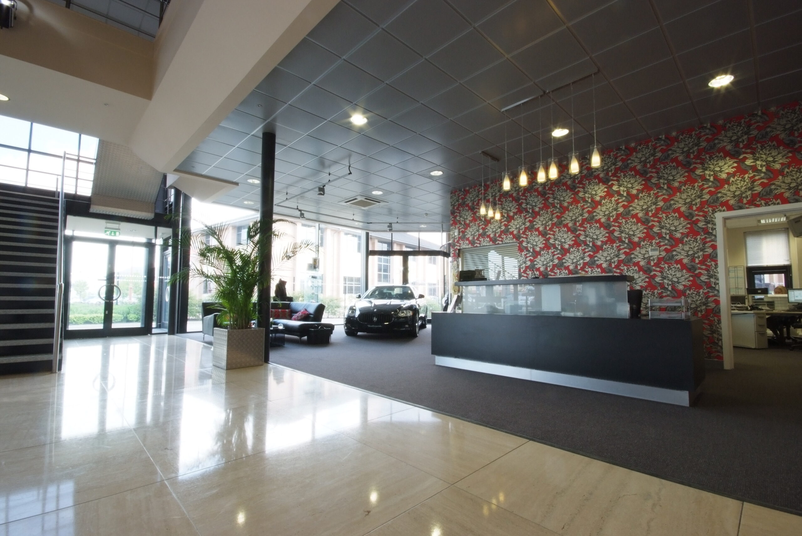 Tamlite Chartwell Prestige Accident Repair reception entrance lighting