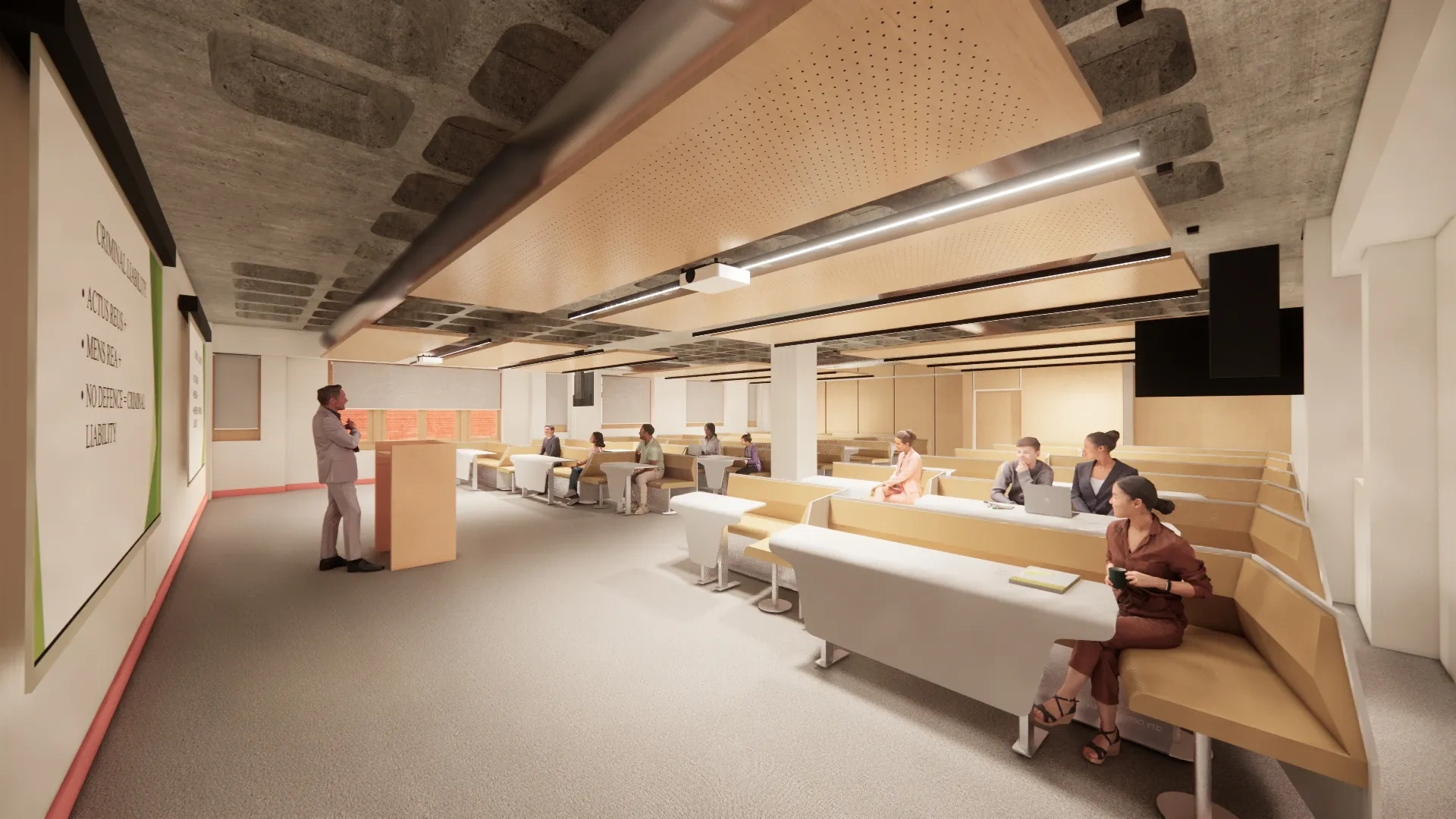 LTU Lecture Theatre with students and teachers